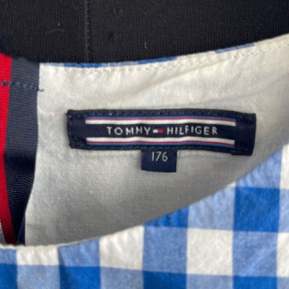 Tommy Hilfiger Blue Gingham Ruffle Teen Girl Dress Size 14/16 GIRLS - Picture 2 of 7